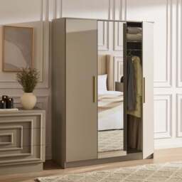 DUSK Darcey 3 Door Wardrobe - Taupe - thumbnail 2