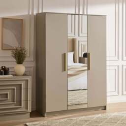 DUSK Darcey 3 Door Wardrobe - Taupe - thumbnail 1