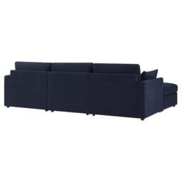 DUSK Miami Left Hand Chaise Sofa - Chenille Navy - thumbnail 6