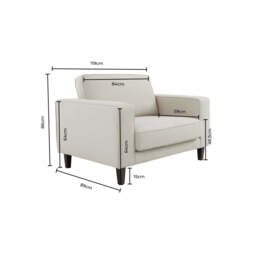 DUSK Soho Loveseat - Ivory - thumbnail 8