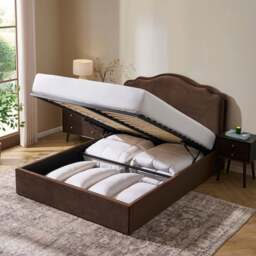 DUSK Wiltshire Ottoman Storage Bed - Cappuccino - Double - thumbnail 6