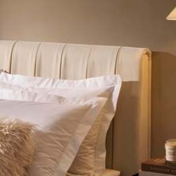 DUSK Malmo Bed Frame - Cream Linen - Double - thumbnail 6