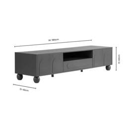 "DUSK Rachel Arch Front  Tv Unit for TVs up to 75"" - Taupe" - thumbnail 9