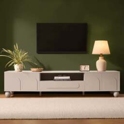 "DUSK Rachel Arch Front  Tv Unit for TVs up to 75"" - Taupe" - thumbnail 2