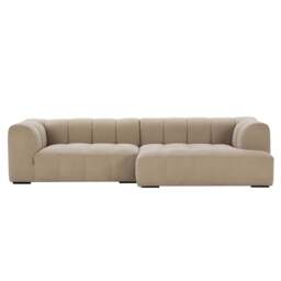 DUSK Manhattan Right Hand Chaise Sofa - Chenille Oatmeal - thumbnail 4