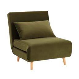 DUSK Seattle Single Click Clack Sofa Bed - Muted Moss - thumbnail 3