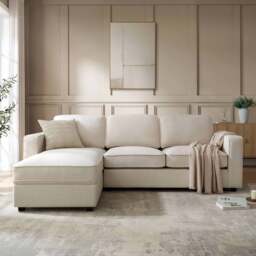 DUSK Soho Left Hand Storage Chaise Sofa - Beige - thumbnail 2