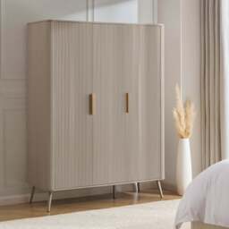 DUSK Hattie 3 Door Wardrobe - Taupe