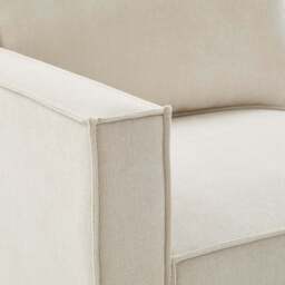 DUSK Brooklyn Slim Arm Left Hand Large L-Shape - Chenille Ivory - thumbnail 6