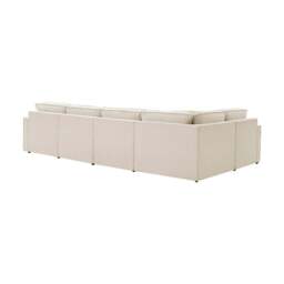 DUSK Brooklyn Slim Arm Left Hand Large L-Shape - Chenille Ivory - thumbnail 4