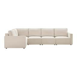 DUSK Brooklyn Slim Arm Left Hand Large L-Shape - Chenille Ivory - thumbnail 3