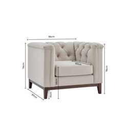 DUSK Chesterfield Armchair - Stone - thumbnail 9