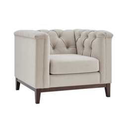 DUSK Chesterfield Armchair - Stone - thumbnail 4
