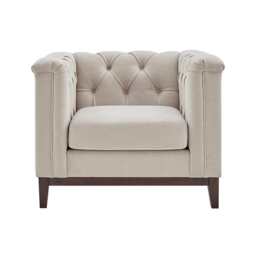 DUSK Chesterfield Armchair - Stone - thumbnail 2