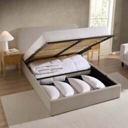 DUSK Ascot Ottoman Storage Bed - Natural - Double - thumbnail 6