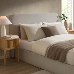 DUSK Ascot Ottoman Storage Bed - Natural - Double - thumbnail 3
