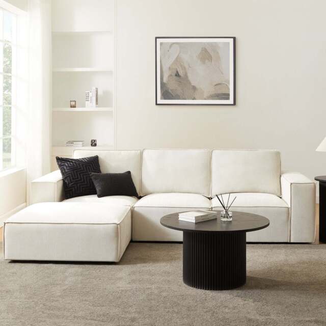 DUSK Brooklyn 3 Seater Sofa - Ivory - image 1