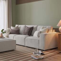 DUSK Brooklyn 3 Seater Sofa - Ivory - thumbnail 4