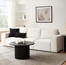 DUSK Brooklyn 3 Seater Sofa - Ivory - thumbnail 3