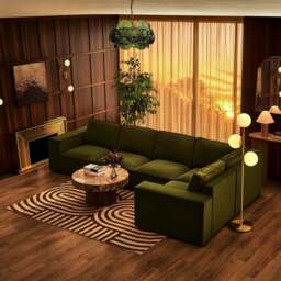 DUSK Brooklyn Large Right Hand L-Shape Sofa  - Muted Moss - thumbnail 3