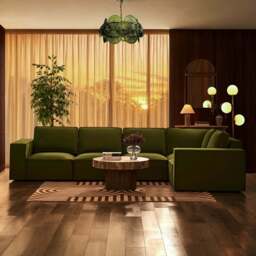 DUSK Brooklyn Large Right Hand L-Shape Sofa  - Muted Moss - thumbnail 2