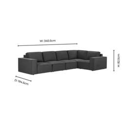 DUSK Brooklyn Large Right Hand L-Shape Sofa  - Muted Moss - thumbnail 8