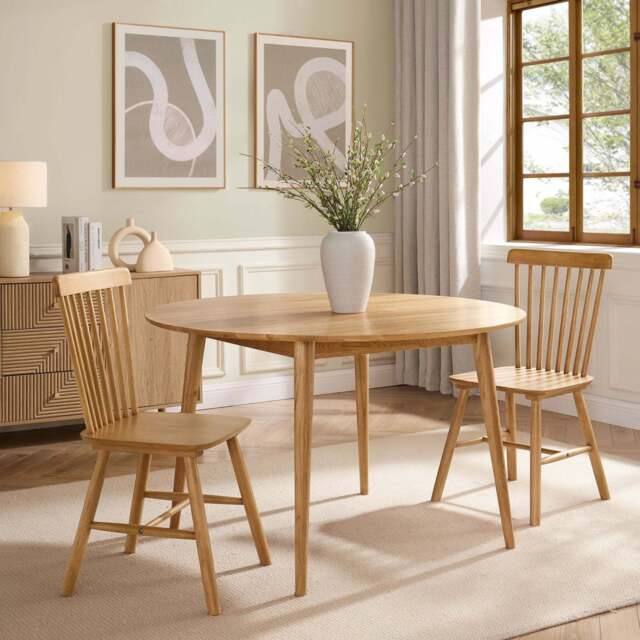 DUSK Harley Set of 2 Dining Chairs - Light Wood - image 1