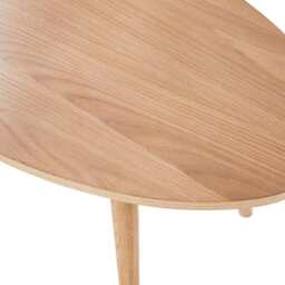 DUSK Heidi Solid Oak Oval Coffee Table - Light Wood - thumbnail 6