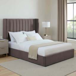 DUSK Madison Ottoman Storage Bed - Taupe - Super King - thumbnail 1