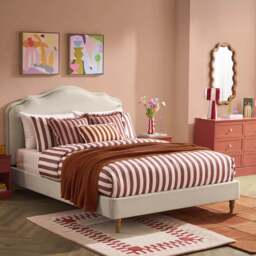 DUSK Wiltshire Bed Frame - Cream Linen - King Size - thumbnail 4
