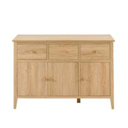 DUSK Nell 3 Door Sideboard with Drawers - Light Wood - thumbnail 4