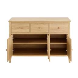 DUSK Nell 3 Door Sideboard with Drawers - Light Wood - thumbnail 5