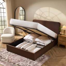 DUSK Ascot Ottoman Storage Bed - Cappuccino - Super King - thumbnail 4
