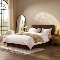 DUSK Ascot Ottoman Storage Bed - Cappuccino - Super King