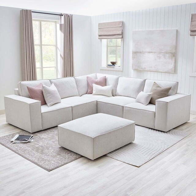 DUSK Brooklyn Left Hand Corner Sofa - Ivory - image 1