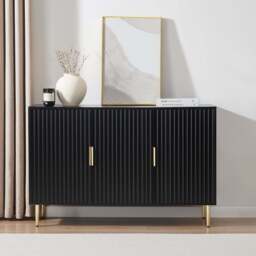 DUSK Evie 3 Door Sideboard - Black - thumbnail 3