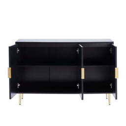 DUSK Evie 3 Door Sideboard - Black - thumbnail 5