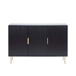 DUSK Evie 3 Door Sideboard - Black - thumbnail 4