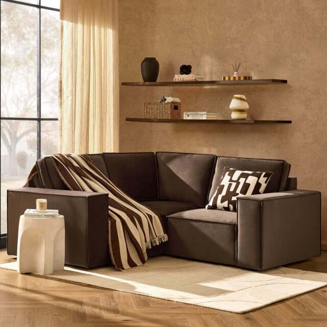 DUSK Brooklyn Small Corner Sofa - Cappuccino - image 1