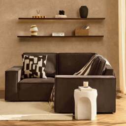 DUSK Brooklyn Small Corner Sofa - Cappuccino - thumbnail 2