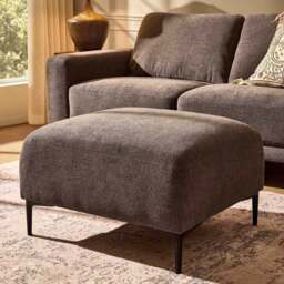 DUSK Malibu Pouffe - Chenille Ash Grey - thumbnail 1
