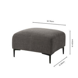 DUSK Malibu Pouffe - Chenille Ash Grey - thumbnail 9