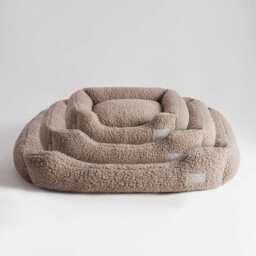 DUSK Teddy Basket Dog Bed - Taupe - Small - thumbnail 6