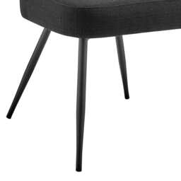 DUSK Mabel Set of 2 Dining Chairs - Linen Look - Black - thumbnail 7