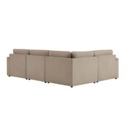 DUSK Miami Right Hand Small L-Shape Sofa - Chenille Oatmeal - thumbnail 6