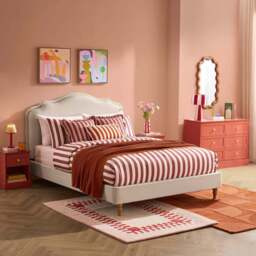 DUSK Wiltshire Bed Frame - Cream Linen - Double - thumbnail 3