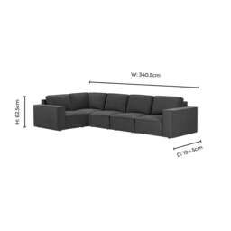 DUSK Brooklyn Large Left Hand L-Shape Sofa  - Muted Moss - thumbnail 8