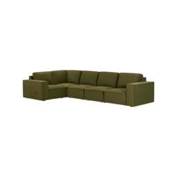 DUSK Brooklyn Large Left Hand L-Shape Sofa  - Muted Moss - thumbnail 4