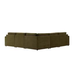 DUSK Miami Right Hand Corner Sofa - Chenille Olive - thumbnail 4