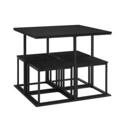 DUSK Polly Space Saving Dining Table and Chairs - Black - thumbnail 4